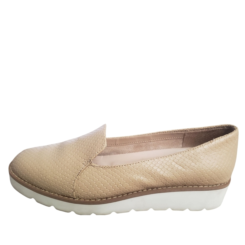 Preston & York Loafer Womens 6.5 Hannah Tan Snake Embossed Shoes Leather Loafers - Picture 6 of 13